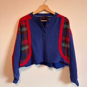 Vintage cropped retro sweatshirt